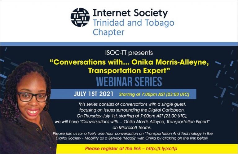 Webinar Series: “Conversations with…Onika Morris-Alleyne, Transportation Expert”